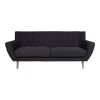 Mørkegrå 3 pers sofa.