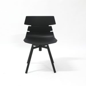 Helena spisestol i sort plast og metal stel