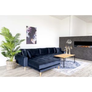 Lido Chaiselong sofa - Mørkeblå velour
