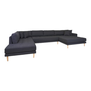 Lido U-sofa - Mørkegrå stof