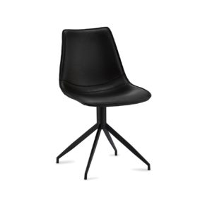 Isabel spisebordsstol Sort PU-Læder