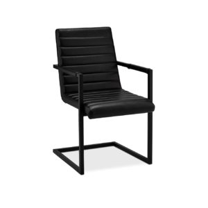 Fanny Spisebordsstol - Black PU læder