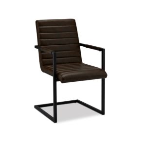 Fanny Spisebordsstol - Dark Brown PU læder