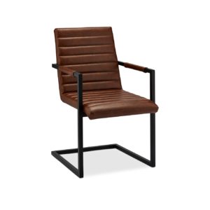 Fanny Spisebordsstol - Light Brown PU læder