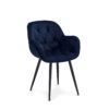 Salina Spisebordsstol - Blå velour stof