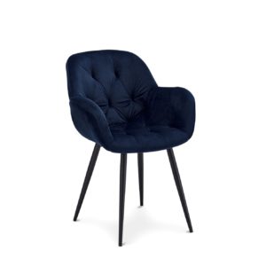 Salina Spisebordsstol - Blå velour stof