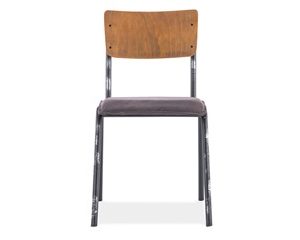 Retro spisebordstol grå