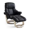 Recliner stol Crown, sort eller micro fiber incl. skammel.