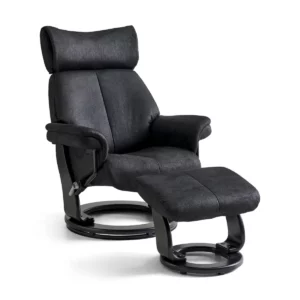 Recliner stol Toledo, sort micro fiber.